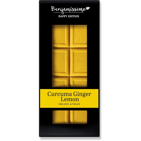 Choklad Vit Gurkmeja, ingefära & citron