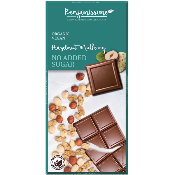 Choklad Mylk Rostad Hasselnöt & Mullbär Sockerfri