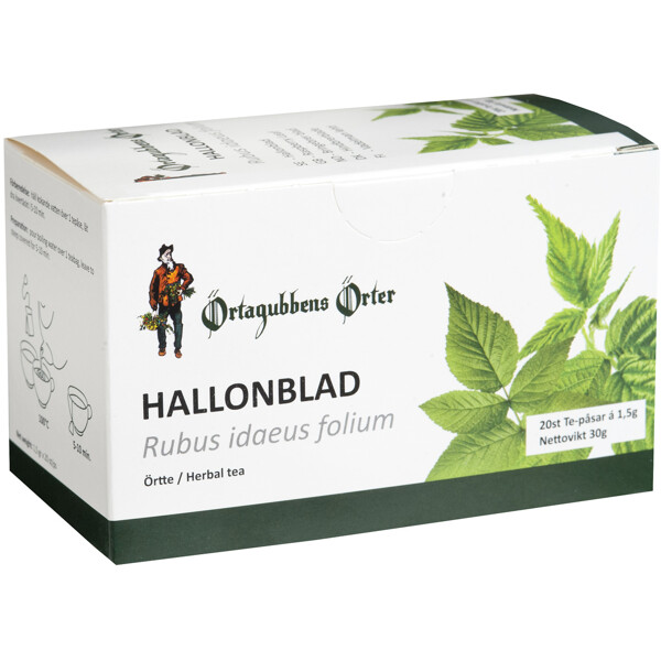 Örtagubben Hallonblad  Te-påsar