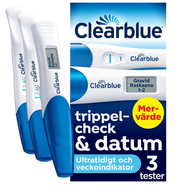 Clearblue Graviditetstest Trippelcheck + Datum